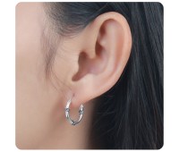 3 Knots Design Hoop Earrings HO-68